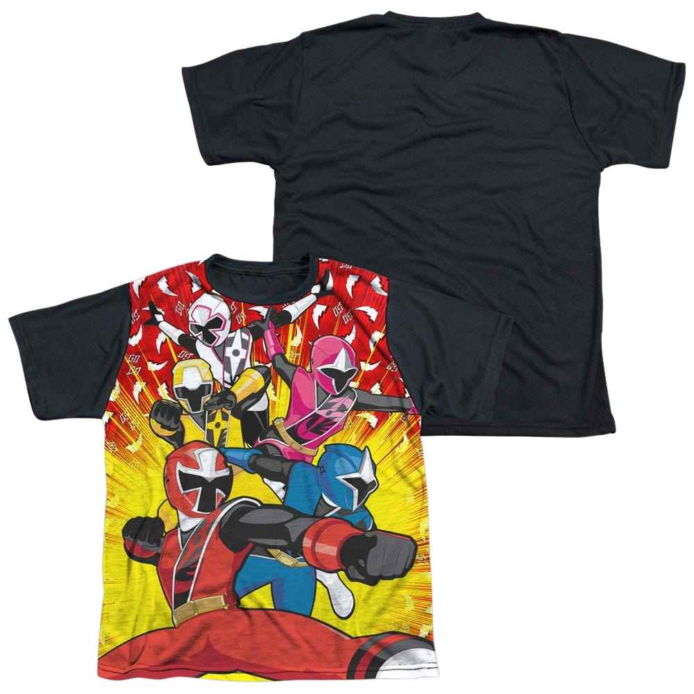 Power Rangers Go Go Ninja Steel Youth Black Back T-Shirt (Ages 8-12) Youth Black Back T-Shirt (Ages 8-12) Power Rangers   