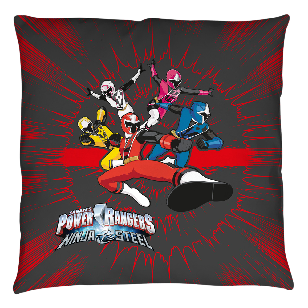 Power Rangers - Ninja Team Throw Pillow Throw Pillows Power Rangers   