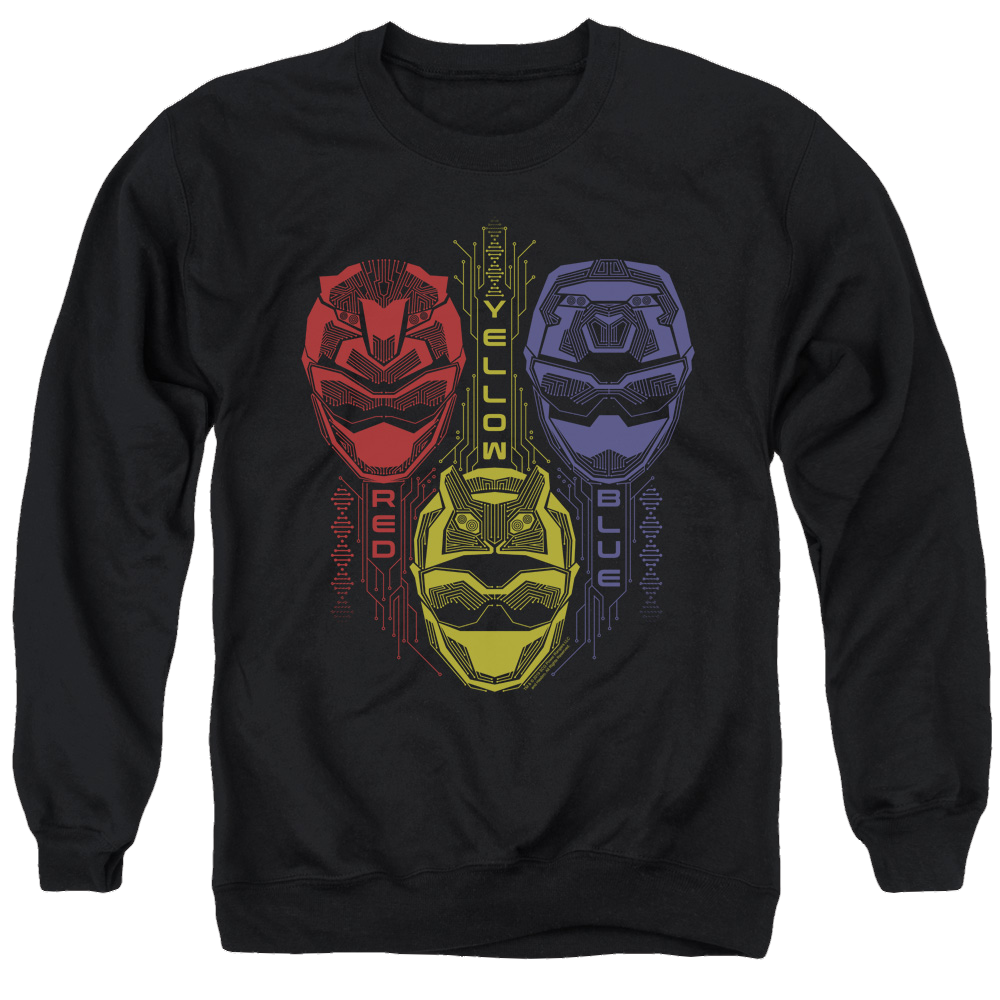 Power Rangers Red Yellow Blue - Men's Crewneck Sweatshirt Men's Crewneck Sweatshirt Power Rangers   