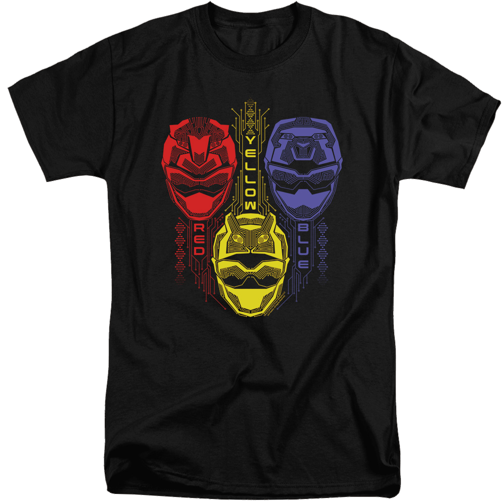 Power Rangers Red Yellow Blue - Men's Tall Fit T-Shirt Men's Tall Fit T-Shirt Power Rangers   