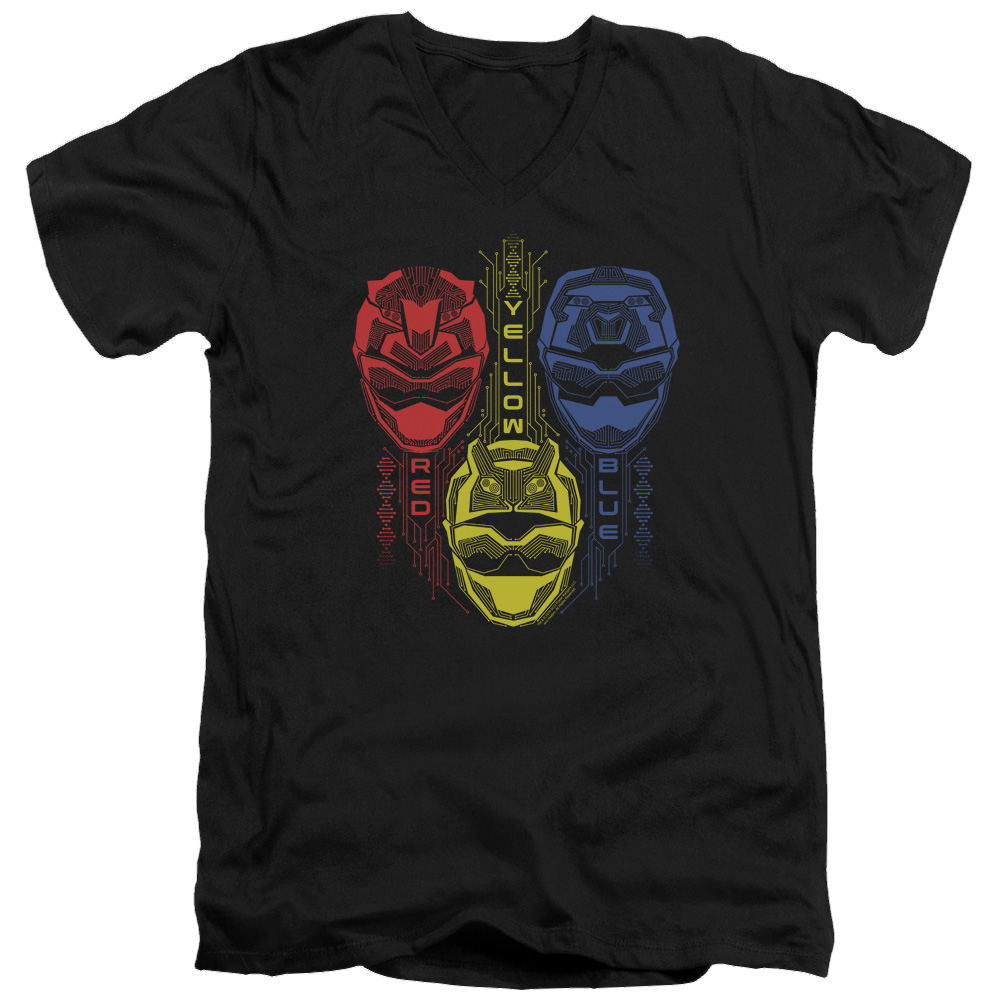 Power Rangers Red Yellow Blue - Men's V-Neck T-Shirt Men's V-Neck T-Shirt Power Rangers   