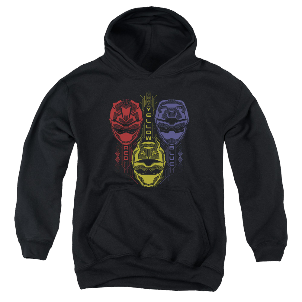 Power Rangers Red Yellow Blue - Youth Hoodie Youth Hoodie (Ages 8-12) Power Rangers   