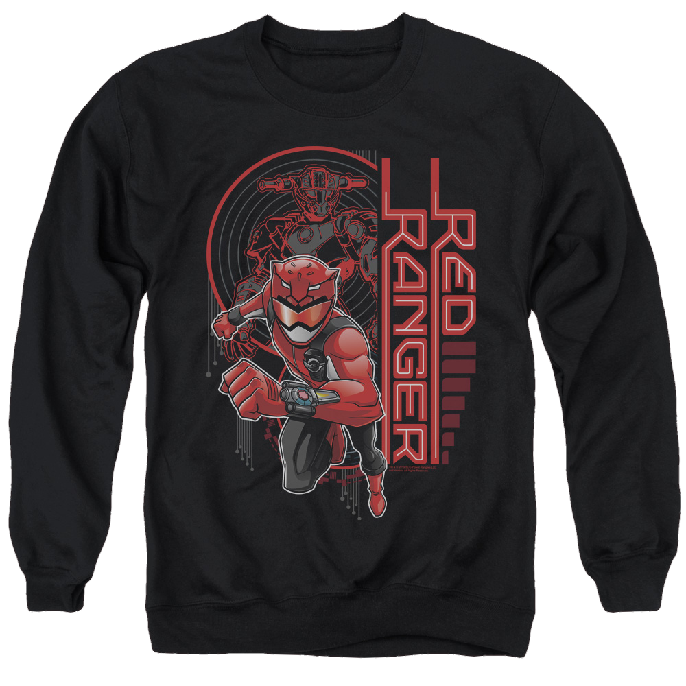 Power Rangers Red Ranger - Men's Crewneck Sweatshirt Men's Crewneck Sweatshirt Power Rangers   