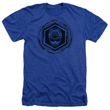 Royal men's heather t-shirt with Power Rangers Blue Ranger graphic