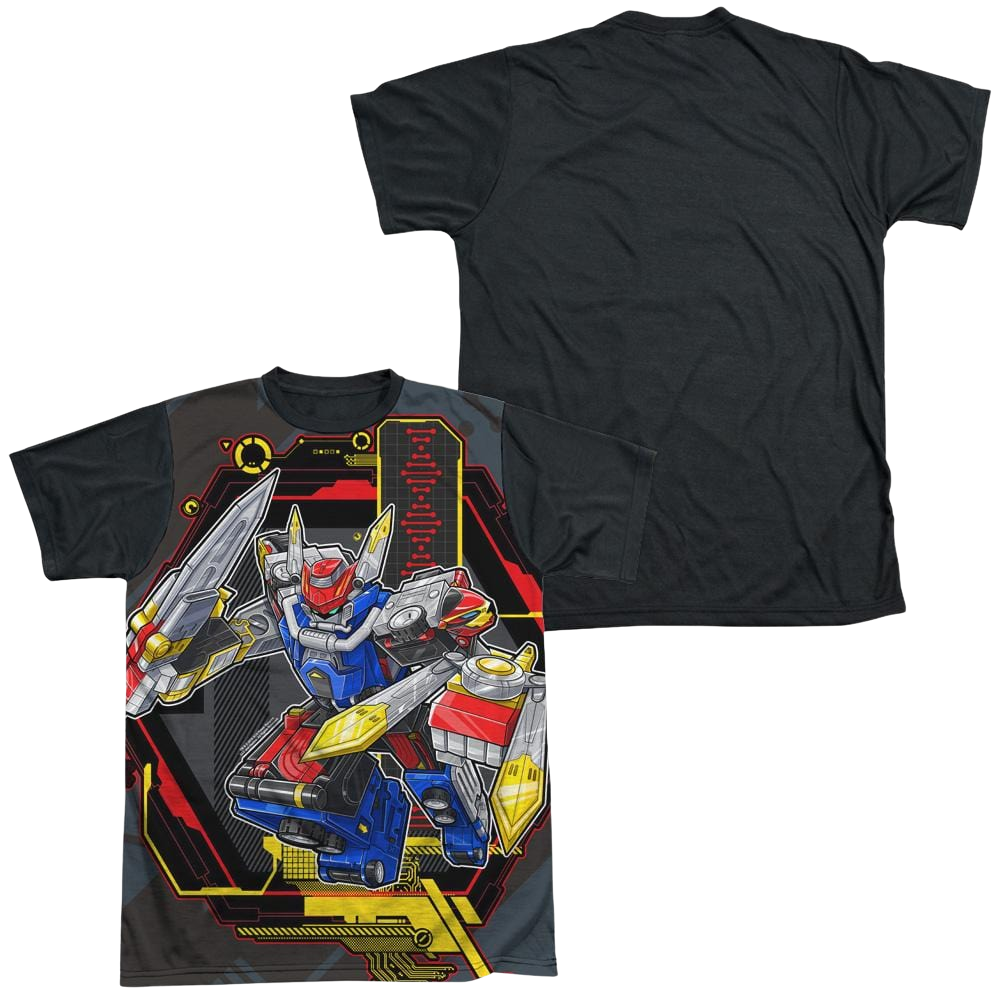 Power Rangers Megazord - Men's Black Back T-Shirt Men's Black Back T-Shirt Power Rangers   