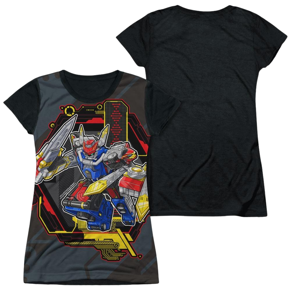 Power Rangers Megazord - Juniors Black Back T-Shirt Juniors Black Back T-Shirt Power Rangers   