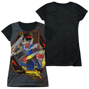 Power Rangers Megazord juniors black back t-shirt