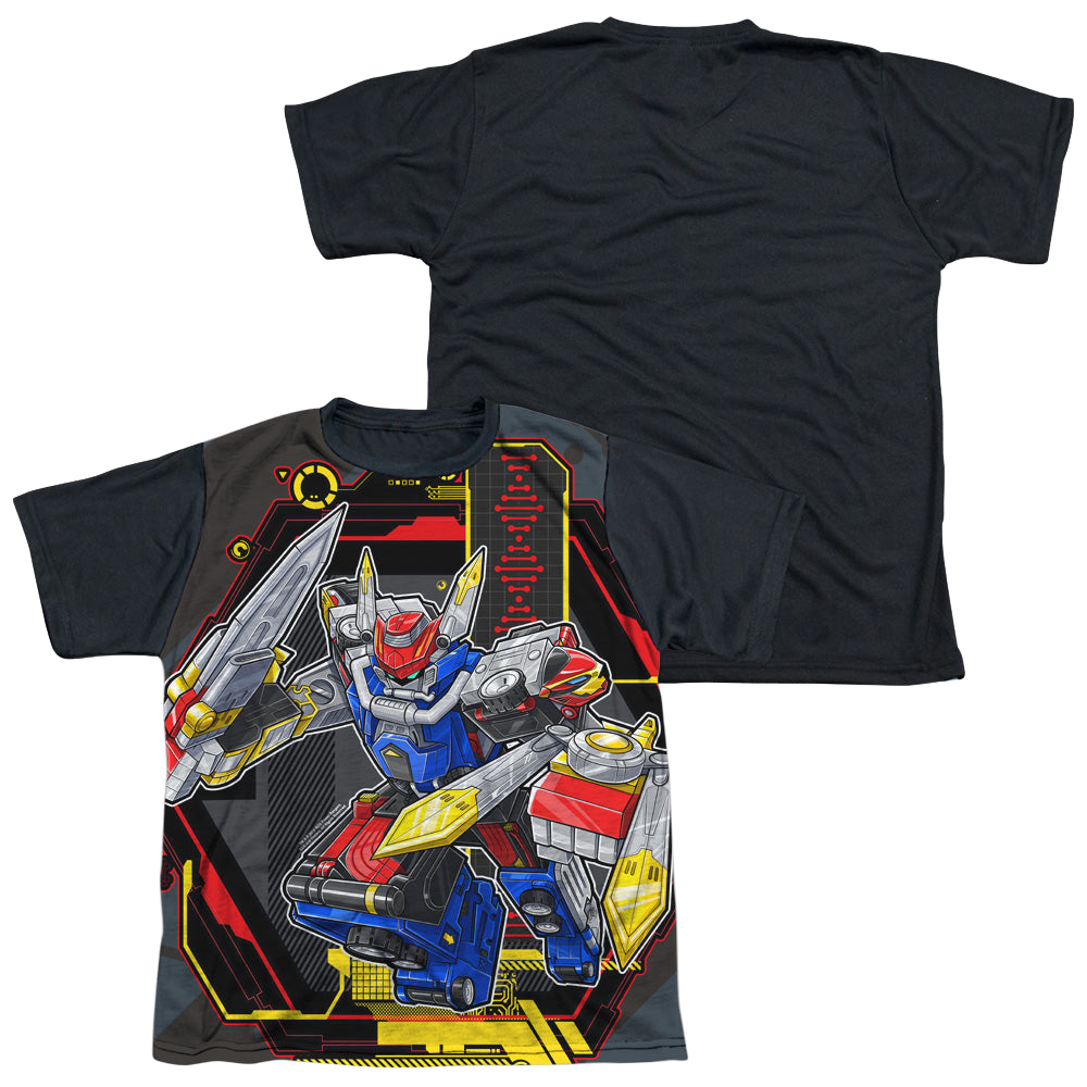 Power Rangers Megazord - Youth Black Back T-Shirt Youth Black Back T-Shirt (Ages 8-12) Power Rangers   