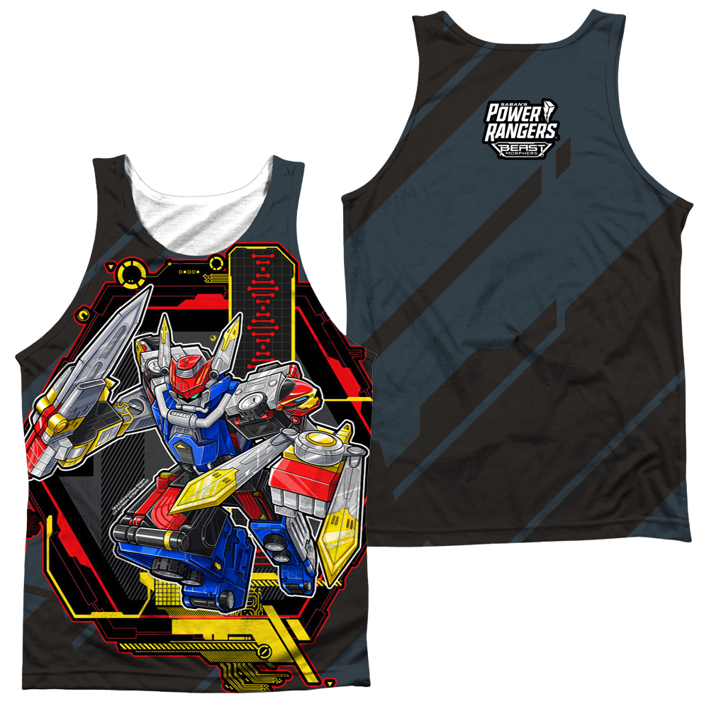 Power Rangers Megazord (Front/Back Print) - Men's All Over Print Tank Top Men's All Over Print Tank Power Rangers   