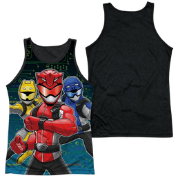 Power Rangers Battle Stance - Men's Black Back Tank Top Men's Black Back Tank Power Rangers   