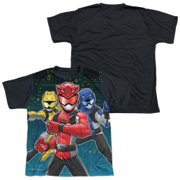 Power Rangers Battle Stance - Youth Black Back T-Shirt Youth Black Back T-Shirt (Ages 8-12) Power Rangers   