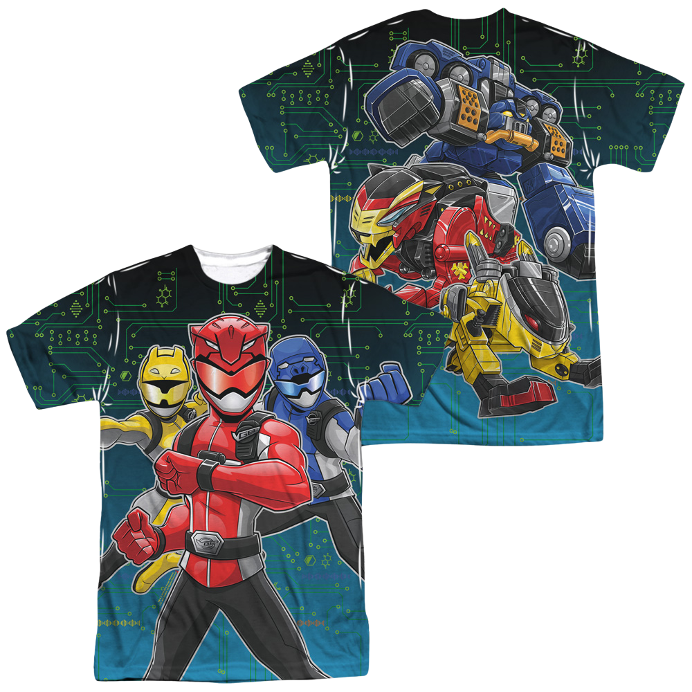 Power Rangers Battle Stance (Front/Back Print) - Men's All-Over Print T-Shirt Men's All-Over Print T-Shirt Power Rangers   