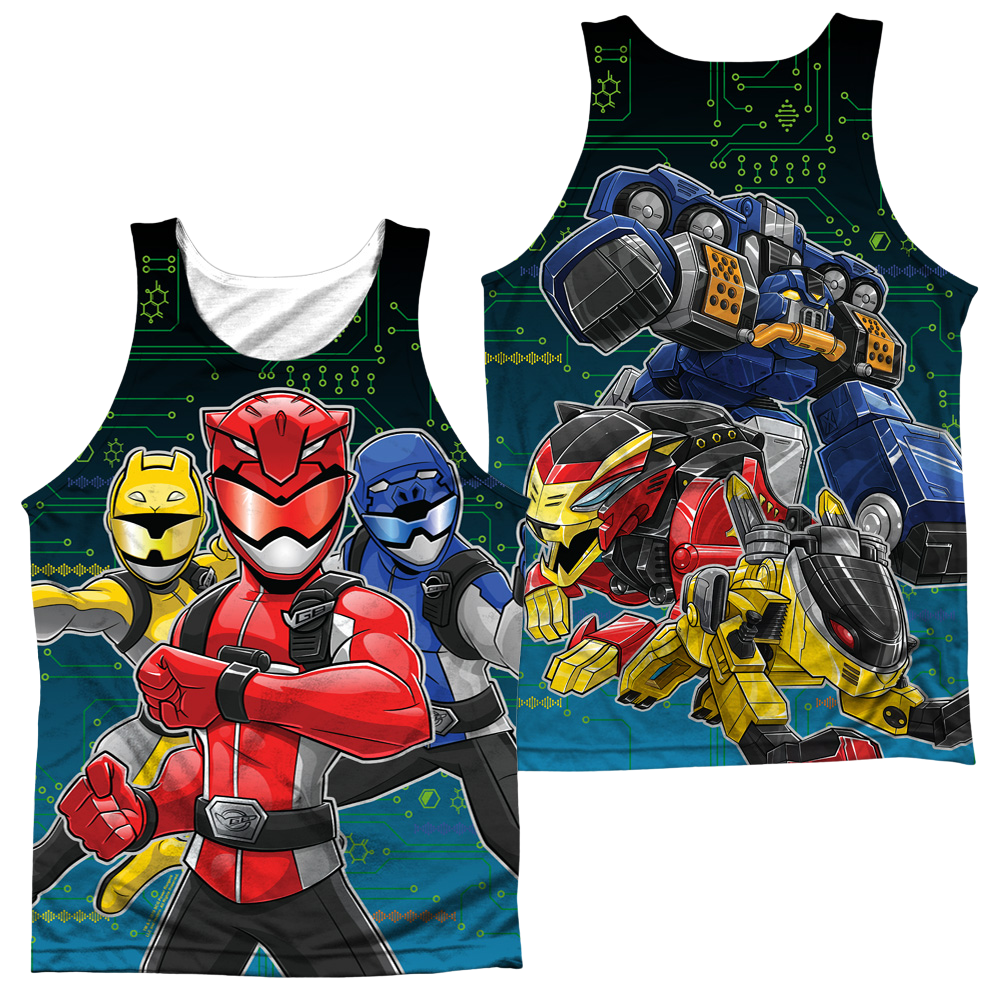 Power Rangers Battle Stance (Front/Back Print) - Men's All Over Print Tank Top Men's All Over Print Tank Power Rangers   