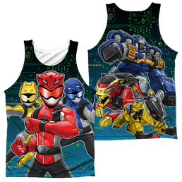 Power Rangers Battle Stance (Front/Back Print) - Men's All Over Print Tank Top Men's All Over Print Tank Power Rangers   
