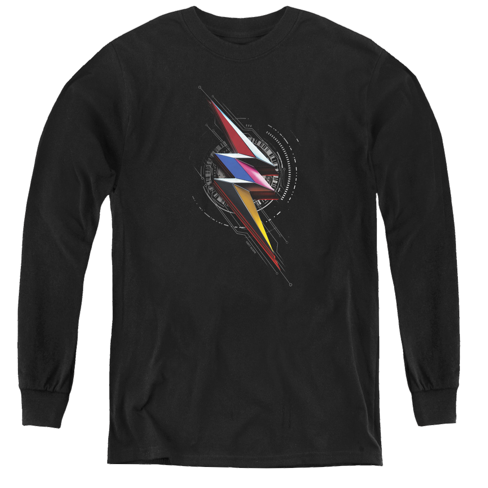 Power Rangers Movie Bolt Sigil - Youth Long Sleeve T-Shirt Youth Long Sleeve T-Shirt Power Rangers   