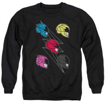 Power Rangers Line Helmets Men's Crewneck Sweatshirt Men's Crewneck Sweatshirt Power Rangers   