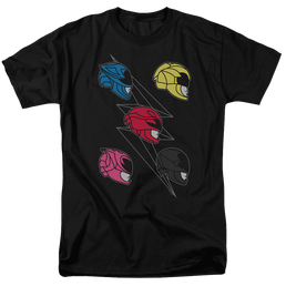 Power Rangers Line Helmets Men's Regular Fit T-Shirt Men's Regular Fit T-Shirt Power Rangers   