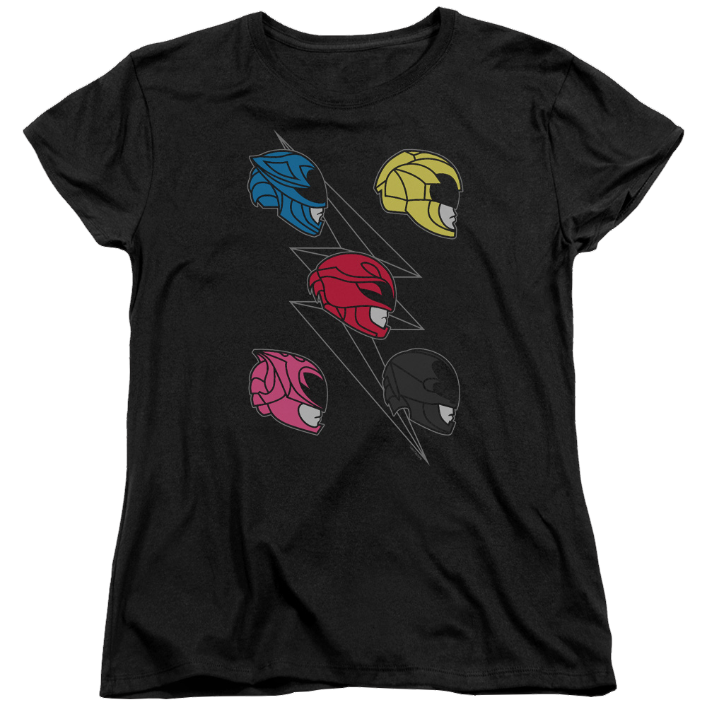 Power Rangers Line Helmets Women's T-Shirt Women's T-Shirt Power Rangers   