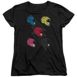Power Rangers Line Helmets Women's T-Shirt Women's T-Shirt Power Rangers   