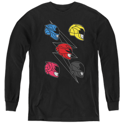 Power Rangers Movie Line Helmets - Youth Long Sleeve T-Shirt Youth Long Sleeve T-Shirt Power Rangers   