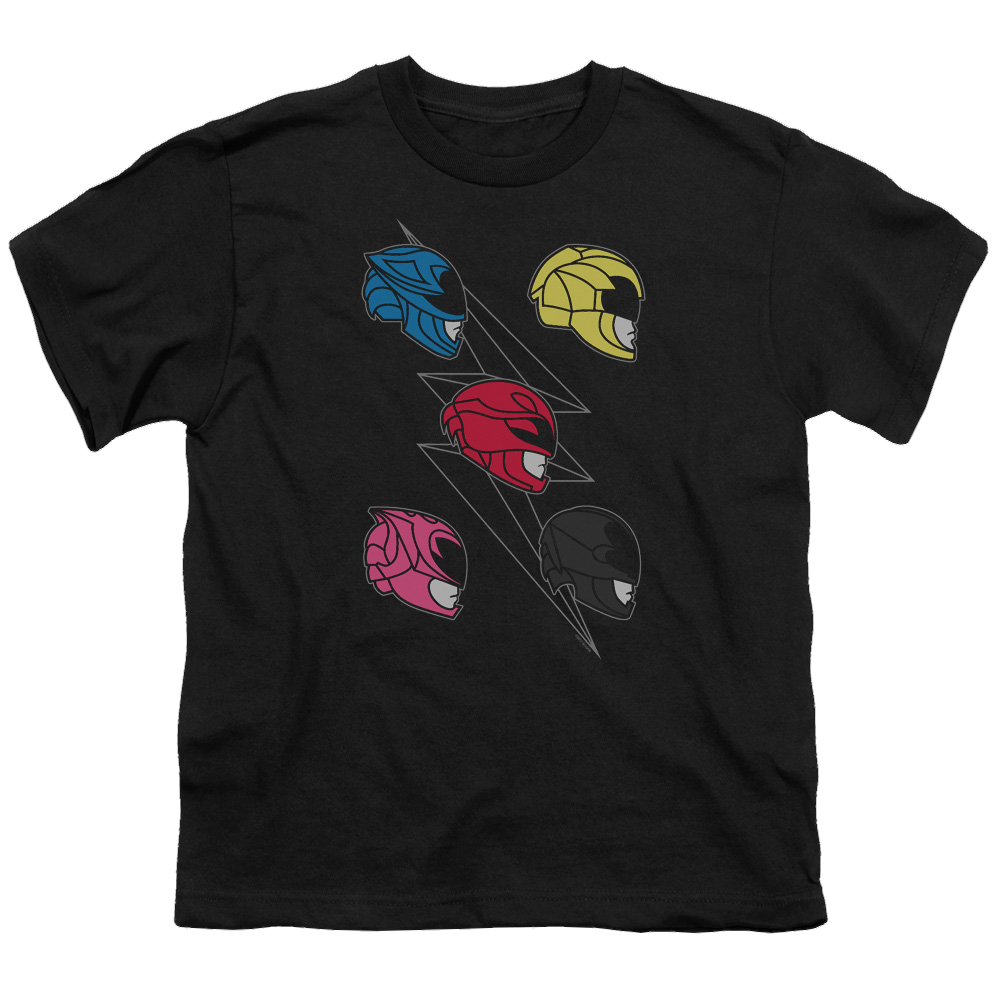 Power Rangers Line Helmets Youth T-Shirt (Ages 8-12) Youth T-Shirt (Ages 8-12) Power Rangers   
