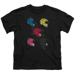 Power Rangers Line Helmets Youth T-Shirt (Ages 8-12) Youth T-Shirt (Ages 8-12) Power Rangers   