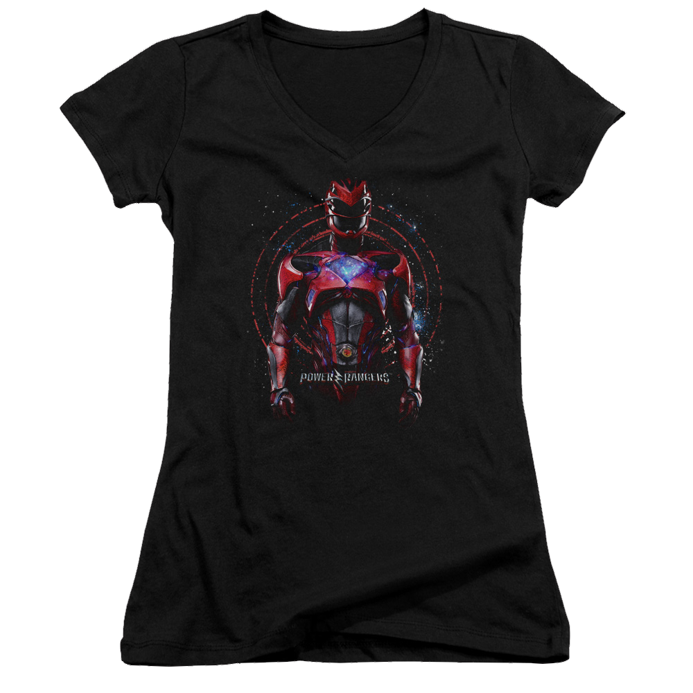 Power Rangers Red Ranger Juniors V-Neck T-Shirt Juniors V-Neck T-Shirt Power Rangers   