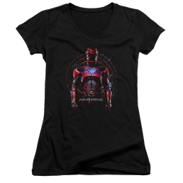 Power Rangers Red Ranger Juniors V-Neck T-Shirt Juniors V-Neck T-Shirt Power Rangers   