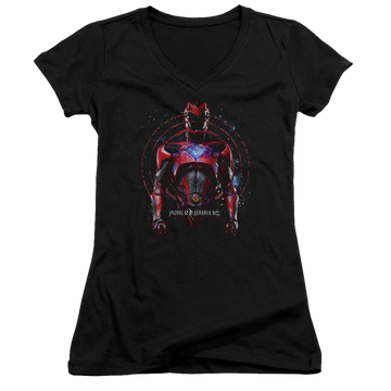Power Rangers Red Ranger Juniors V-Neck T-Shirt Juniors V-Neck T-Shirt Power Rangers   