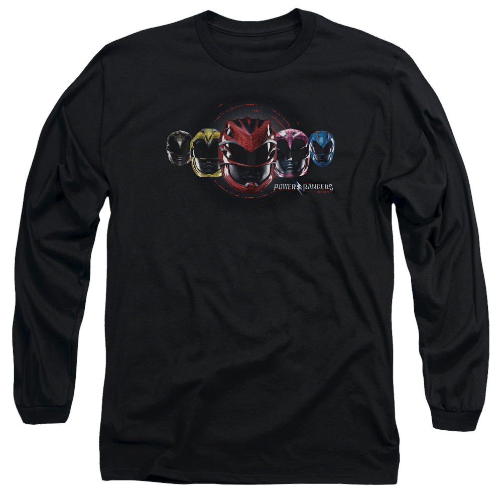 Power Rangers Head Group Men's Long Sleeve T-Shirt Men's Long Sleeve T-Shirt Power Rangers   