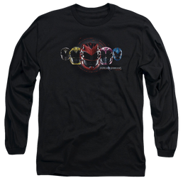 Power Rangers Head Group Men's Long Sleeve T-Shirt Men's Long Sleeve T-Shirt Power Rangers   