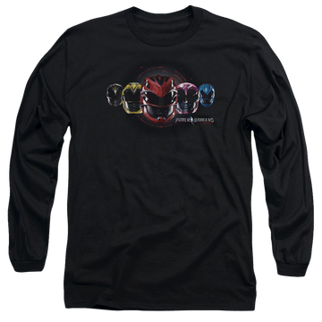 Power Rangers Head Group Men's Long Sleeve T-Shirt Men's Long Sleeve T-Shirt Power Rangers   