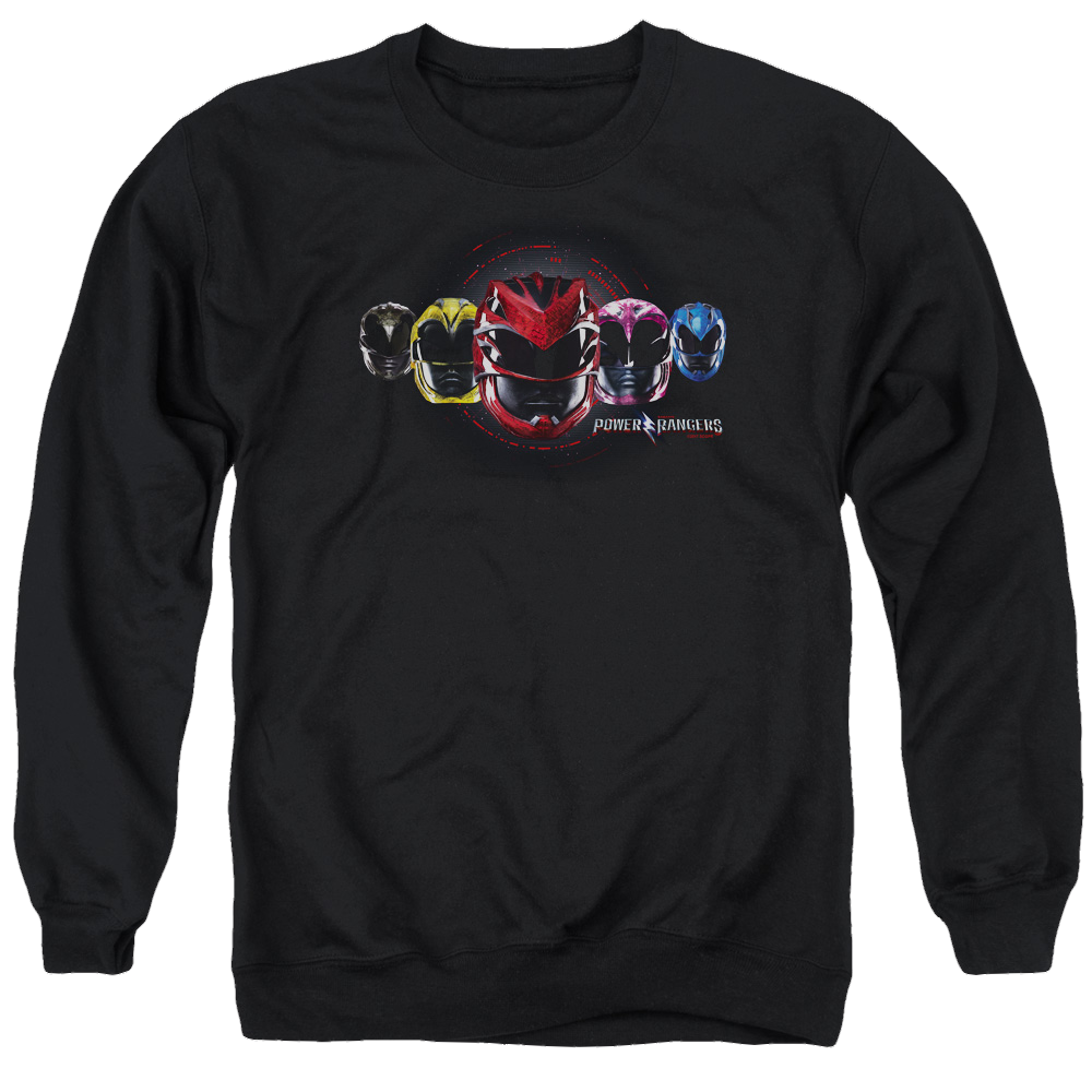 Power Rangers Head Group Men's Crewneck Sweatshirt Men's Crewneck Sweatshirt Power Rangers   