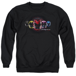 Power Rangers Head Group Men's Crewneck Sweatshirt Men's Crewneck Sweatshirt Power Rangers   