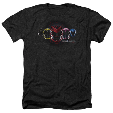 Power Rangers Head Group Men's Heather T-Shirt Men's Heather T-Shirt Power Rangers   