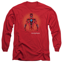 Power Rangers Red Power Ranger Graphic Men's Long Sleeve T-Shirt Men's Long Sleeve T-Shirt Power Rangers   