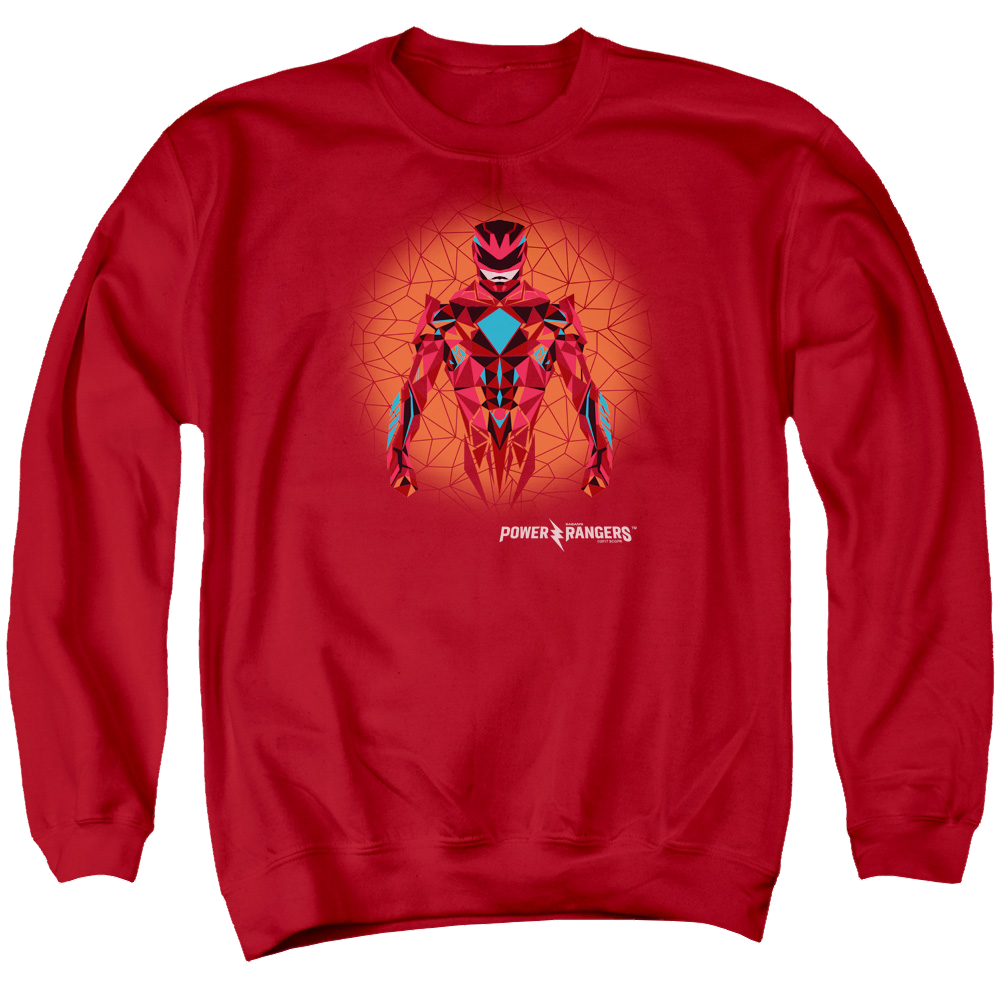 Power Rangers Red Power Ranger Graphic Men's Crewneck Sweatshirt Men's Crewneck Sweatshirt Power Rangers   