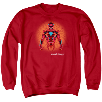 Power Rangers Red Power Ranger Graphic Men's Crewneck Sweatshirt Men's Crewneck Sweatshirt Power Rangers   