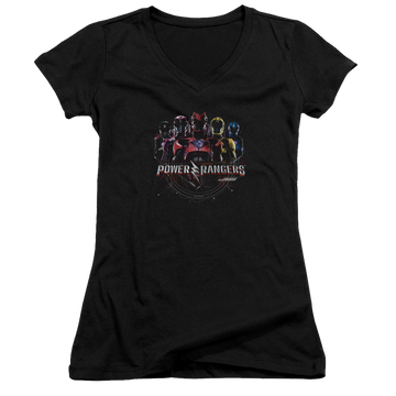 Power Rangers Ranger Circuitry Juniors V-Neck T-Shirt Juniors V-Neck T-Shirt Power Rangers   