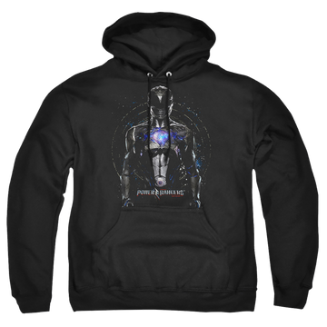 Black pullover hoodie with Power Rangers Black Ranger graphic