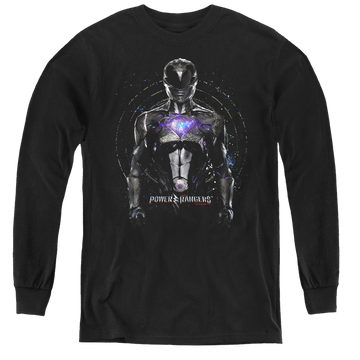 Power Rangers Movie Black Ranger - Youth Long Sleeve T-Shirt Youth Long Sleeve T-Shirt Power Rangers   