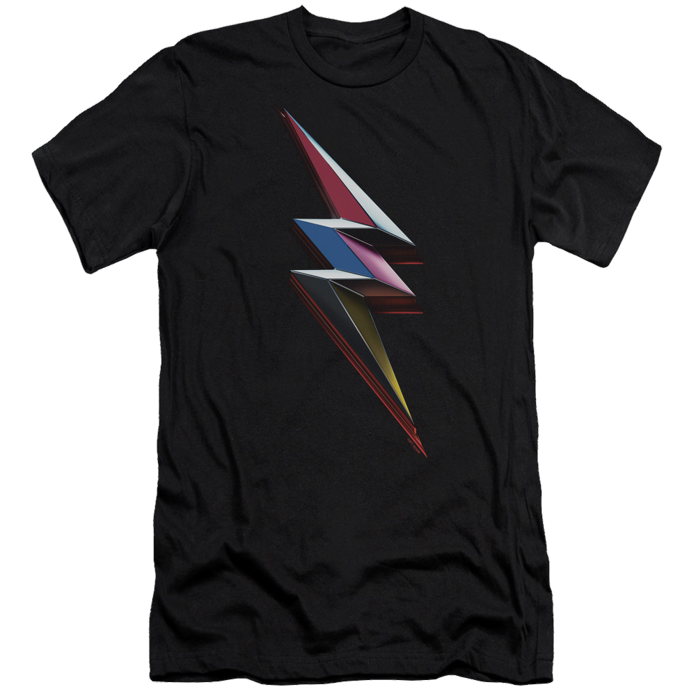 Power Rangers Movie Bolt Men's Premium Slim Fit T-Shirt Men's Premium Slim Fit T-Shirt Power Rangers   