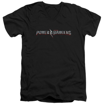 Power Rangers Movie Logo Men's V-Neck T-Shirt Men's V-Neck T-Shirt Power Rangers   