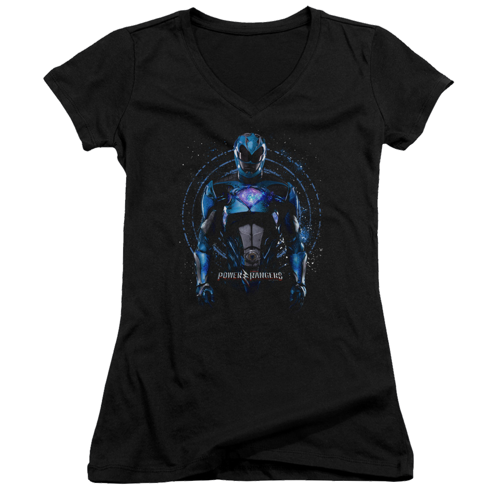 Power Rangers Blue Ranger Juniors V-Neck T-Shirt Juniors V-Neck T-Shirt Power Rangers   