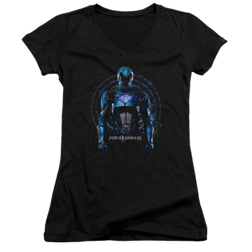 Power Rangers Blue Ranger Juniors V-Neck T-Shirt Juniors V-Neck T-Shirt Power Rangers   