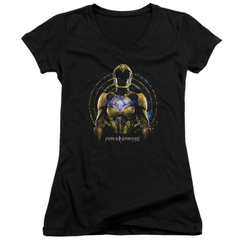 Power Rangers Yellow Ranger Juniors V-Neck T-Shirt Juniors V-Neck T-Shirt Power Rangers   