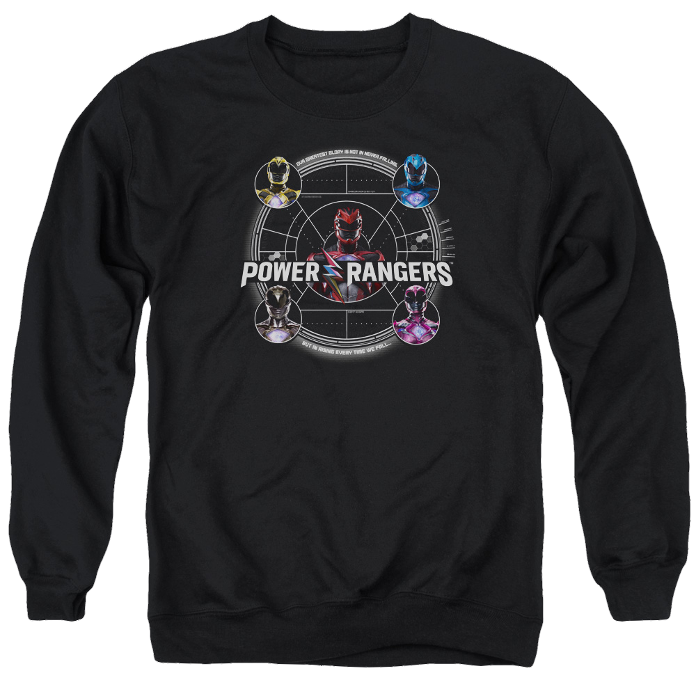 Power Rangers Greatest Glory Men's Crewneck Sweatshirt Men's Crewneck Sweatshirt Power Rangers   