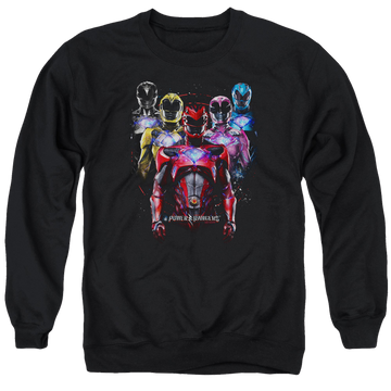 Power Rangers Team Of Rangers Men's Crewneck Sweatshirt Men's Crewneck Sweatshirt Power Rangers   