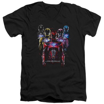 Power Rangers Team Of Rangers Men's V-Neck T-Shirt Men's V-Neck T-Shirt Power Rangers   