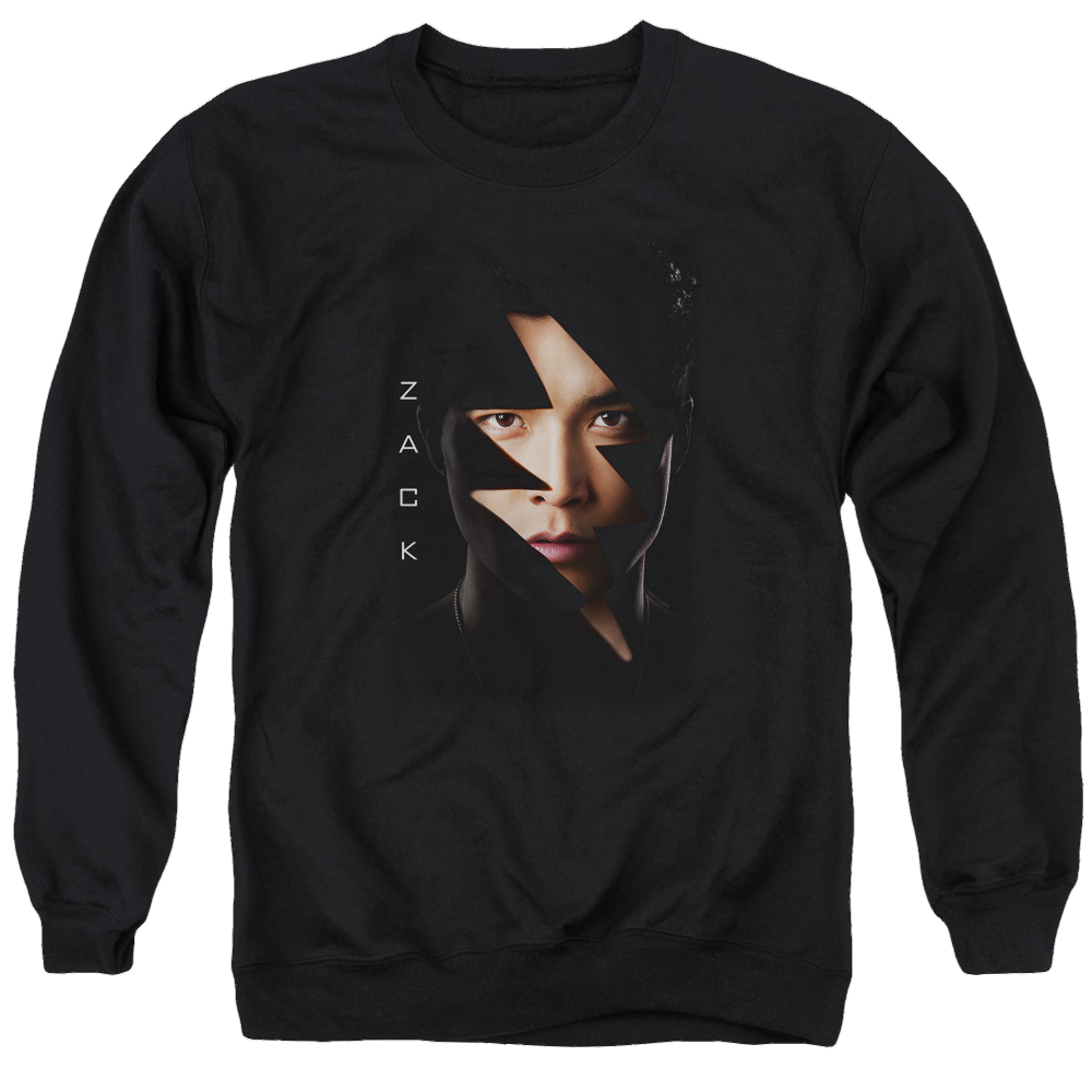 Power Rangers Zack Bolt Men's Crewneck Sweatshirt Men's Crewneck Sweatshirt Power Rangers   